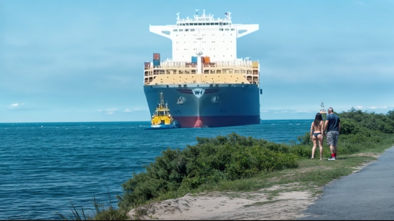 CARGO ship arriving at the Port of Navegantes SC