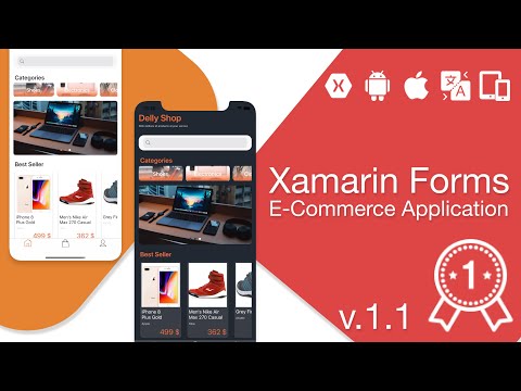 DellyShop Ecommerce Application - Xamarin Forms Android / iOS (v.1.1)