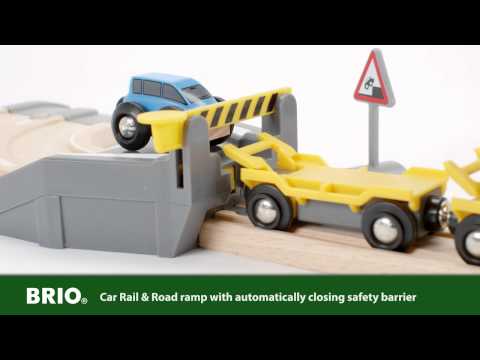 BRIO World - 33212 Rail & Road Car Transporter Set