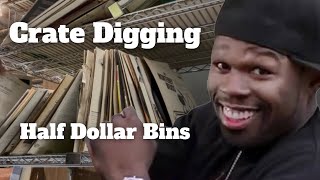crate digging in half dollar bin samples for hard boom bap hip hop beats