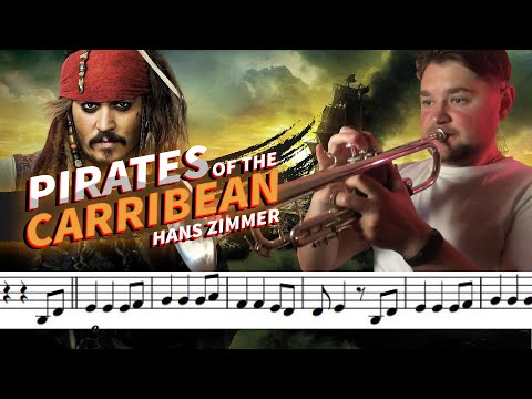 Pirates of the Caribbean Main Theme on Trumpet (with Sheet Music) #piratesofthecaribbean #trumpet