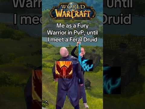 Me as a Fury Warrior in PvP… until I meet a Feral Druid #worldofwarcraft #warcraft #mmo #mmorpg