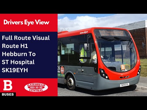 DEV: FULL ROUTE VISUAL | Nexus Bus Route H1 - South Tyneside Circular | SK19EYH