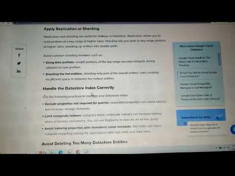 Google Cloud Storage Datastore Best Practices