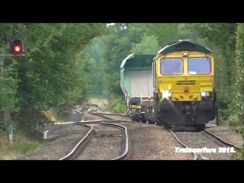 Freightliner Class 66 No. 66593 on 4H67 Crewe B.H - Guide Bridge Yard @ Denton Stn on 15.08.18 - HD