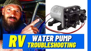 RV WATER PUMP TROUBLESHOOTING (Pump Runs but No Water...Fixed!)