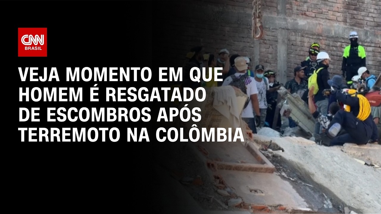 Homem é resgatado dos escombros após terremoto na Colômbia | CNN BRASIL