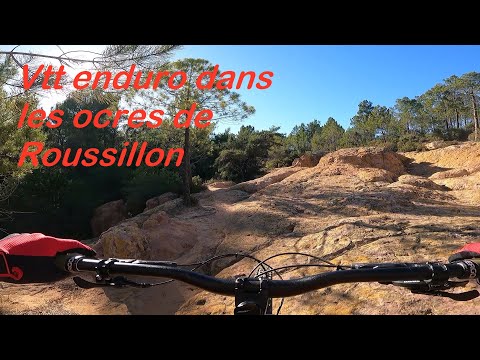 Sortie vtt enduro dans les ocres de Roussillon
