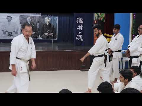 Asai-ryu karate, Kihon kumite #2, Meotode whip arm technique with Irimi & Tenshin footwork