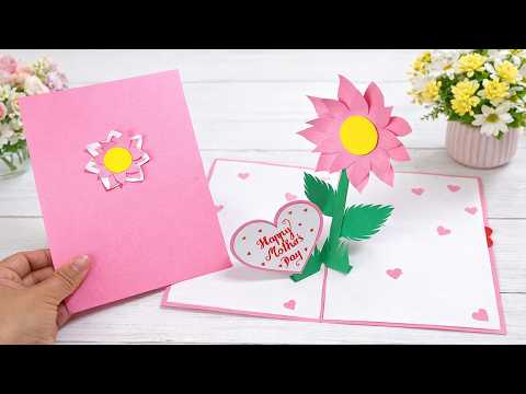 DIY Pop Up Flower Card 🌸 Easy 3D Mother’s Day Card Tutorial | DG Handmade