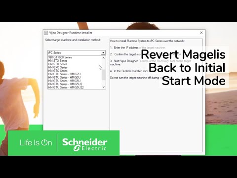 How to revert the Magelis back to Initial Start Mode