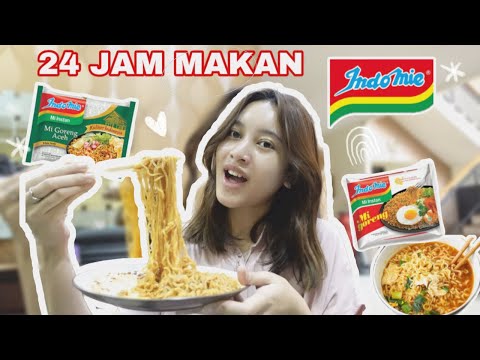 24 HOURS JUST EATING INDOMIE!! | Aurelliaurel