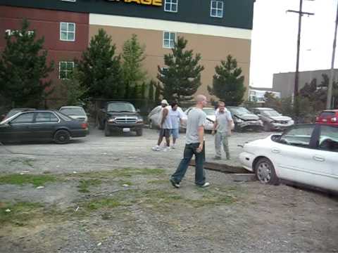 Hummer H1 open top runs over a taurus 1/4