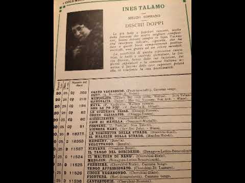 Ines Talamo mit Orchester, Tango Appassionato, Milano, 1930