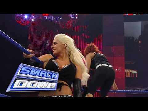 (HD) WWE Smackdown: July 11, 2008 - Maryse & Natalya vs. Michelle Mccool & Cherry