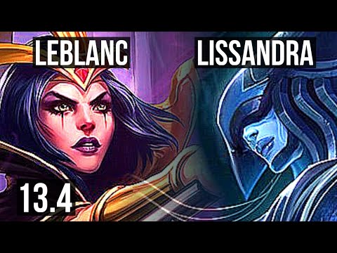 LEBLANC vs LISSANDRA (MID) | 14 solo kills, 24/3/7, Legendary, 300+ games | KR Master | 13.4