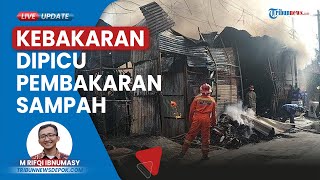 Lapak Rongsok di Beji Depok Hangus Terbakar, Kobaran Api Dipicu dari Pembakaran Sampah