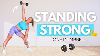 30 Min Standing Strength Workout | One Dumbbell Only!