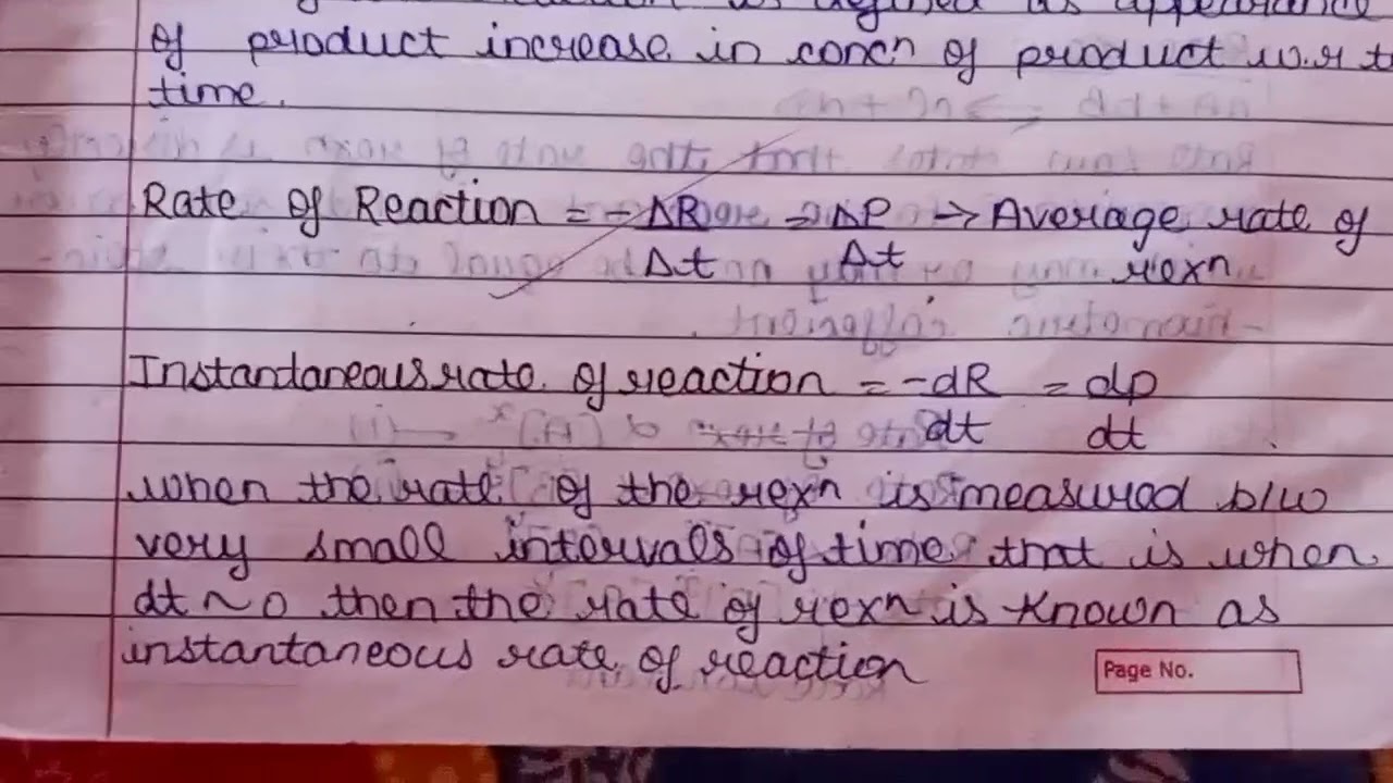 Class 12 Chemistry Notes Chapter : Chemical Kinetics Inorganic Chemistry