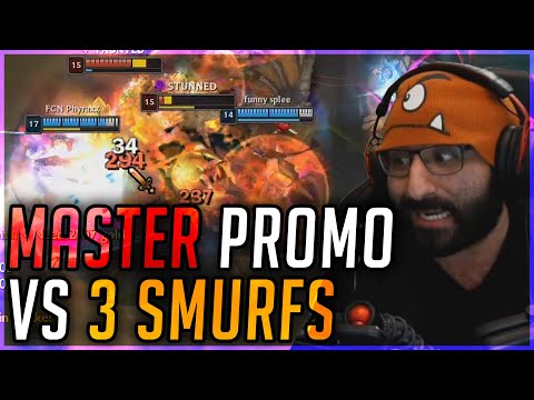 MASTER PROMO VS 3 SMURFS?! | Stream-Highlight [edit. Gameplay]