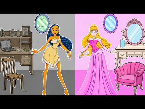 Dress Up Paper Princesses With New Hair & Clothes ❤️ Princess Makeover Fun! PAPER DIY FOR KIDS