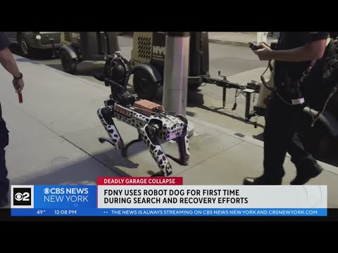 FDNY deploys robot dog, drone to help search garage collapse