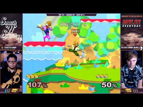 Smash'N'Splash 4 TOP 24 LOSERS - DIGNITAS | Lucky (Fox) vs Balance | Syrox (Fox Blue)
