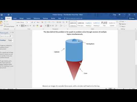 Wooden Fence Post - TES Maths ROTW 2 (2016/17)
