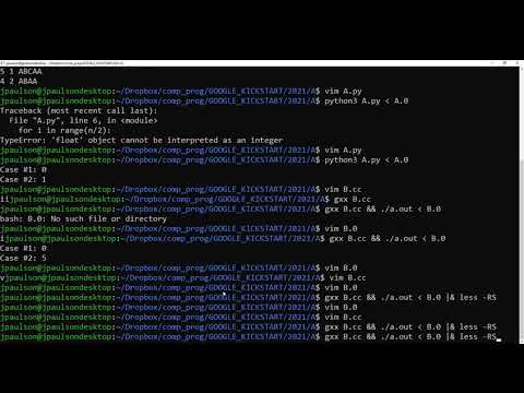 Google Kickstart 2021 - Round A