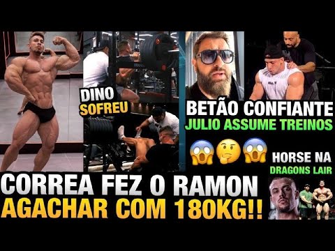 RAMON AGACHA COM 180KG E VOLTA A TREINAR COM BALESTRIN - HORSE VAI PARA O EUA - CORREA NOS PALCOS