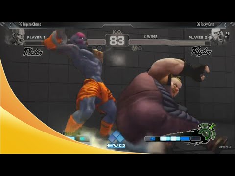 EVO 2014 - ULTRA Street Fighter 4 [ Ricky Ortiz (Rufus) vs Filipino Champ (Dhalsim) ]