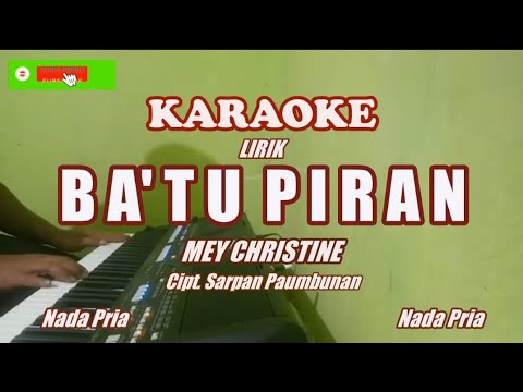 Mey Christine||Ba'tu Piran - Karaoke Nada Pria