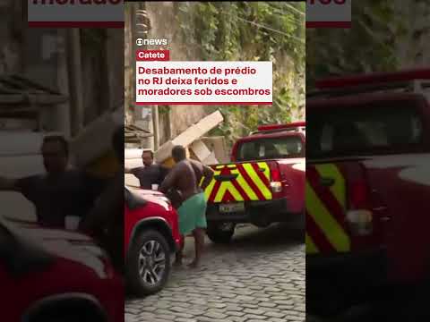 Desabamento de prédio no RJ deixa feridos e moradores sob escombros