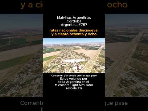 Malvinas Argentinas, Cordoba desde el Microsoft Flight Simulator #malvinasargentinas #cordoba #msfs