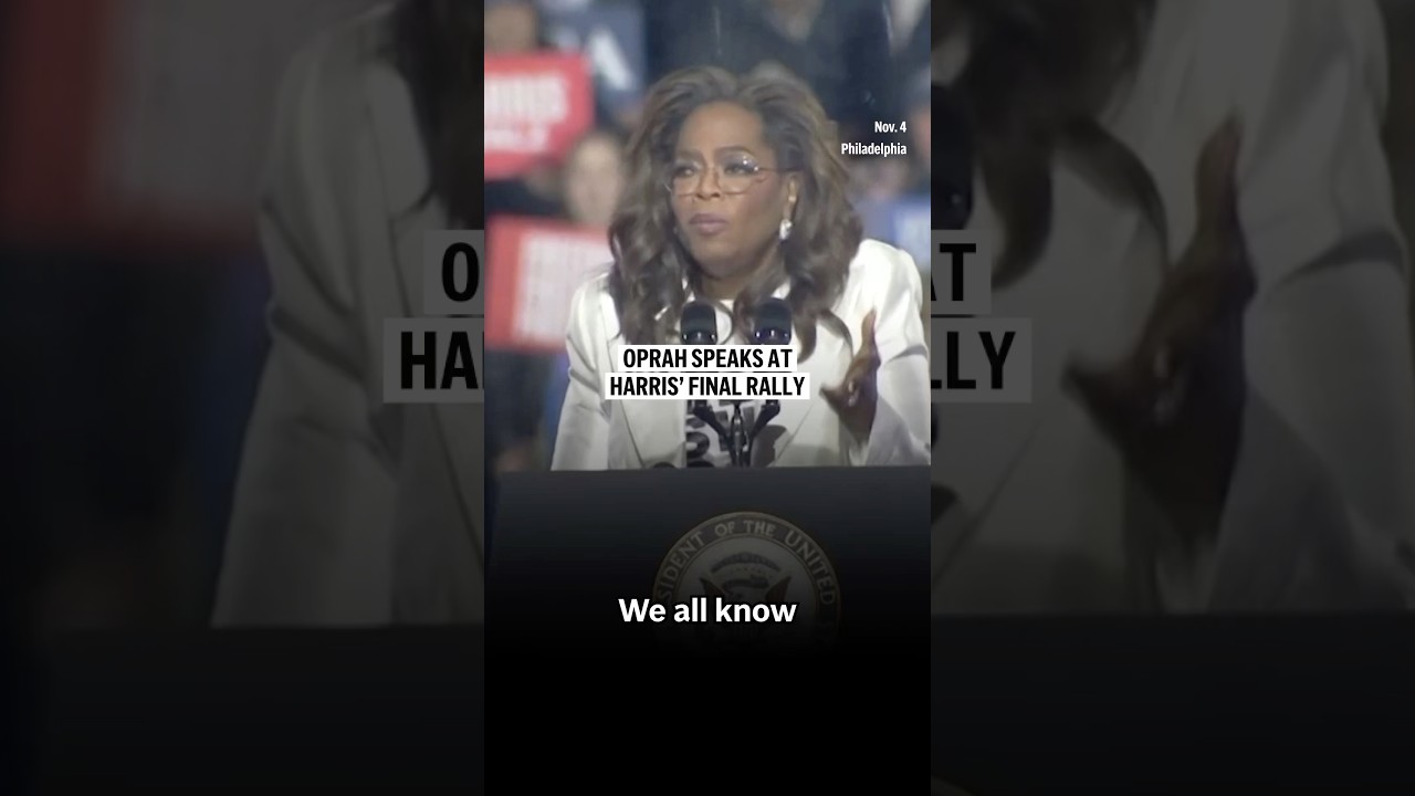 Oprah speaks at Harris’ final rally