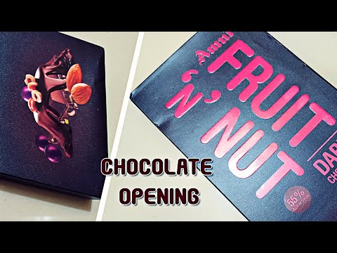 AMUL FRUIT 'N' NUT DARK CHOCOLATE OPENING