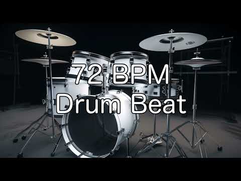 72 BPM Rock Drum Beat for Musical Practise