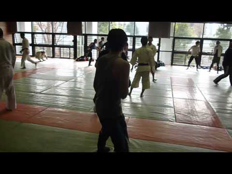 異種格闘技　ジークンドーVS八極拳（蹴りだけのスパーリング）