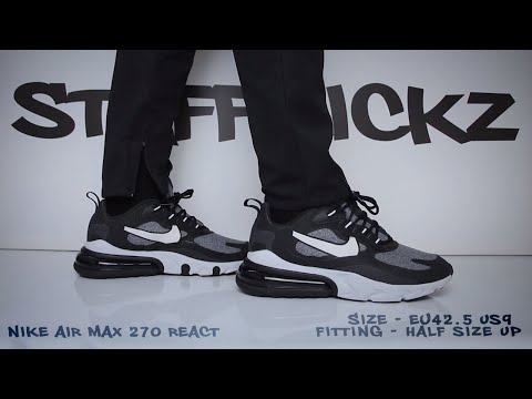 Nike Air Max 270 React 'Black' (review) - UNBOXING &...