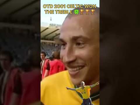 OTD 2001 CELTIC BEAT HIBS 3-0TO DO THE TREBLE SINCE 1969#Celticfc #henriklarsson #Martinoneill