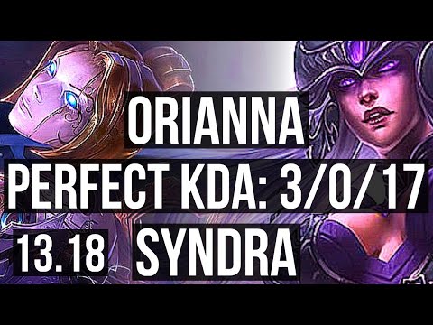 ORIANNA vs SYNDRA (MID) | 3/0/17, 70% winrate | EUW Master | 13.18