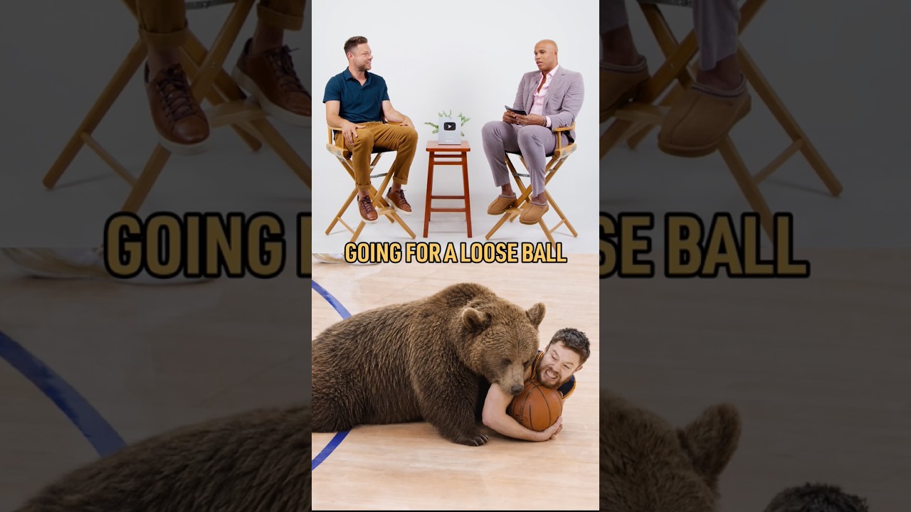 Who you got, Delly or a grizzly bear? 🐻 #TheRichardShow #MatthewDellavedova #nba #CavsReunion