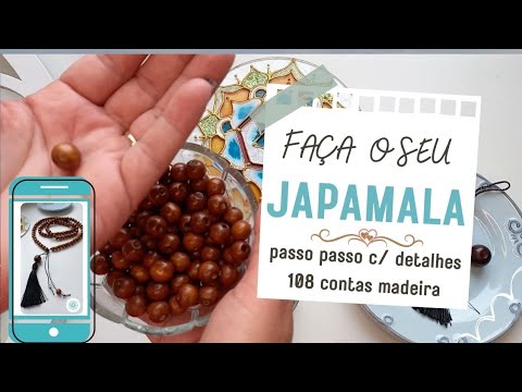 Como fazer um Japamala 108 contas de madeira - CANELA SAGRADA #japamala