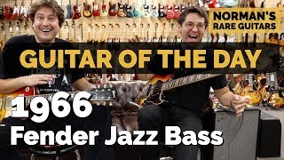 Video thumbnail for Guitar of the Day: 1966 Fender Jazz Bass at Norman's Rare Guitars by Normans Rare Guitars