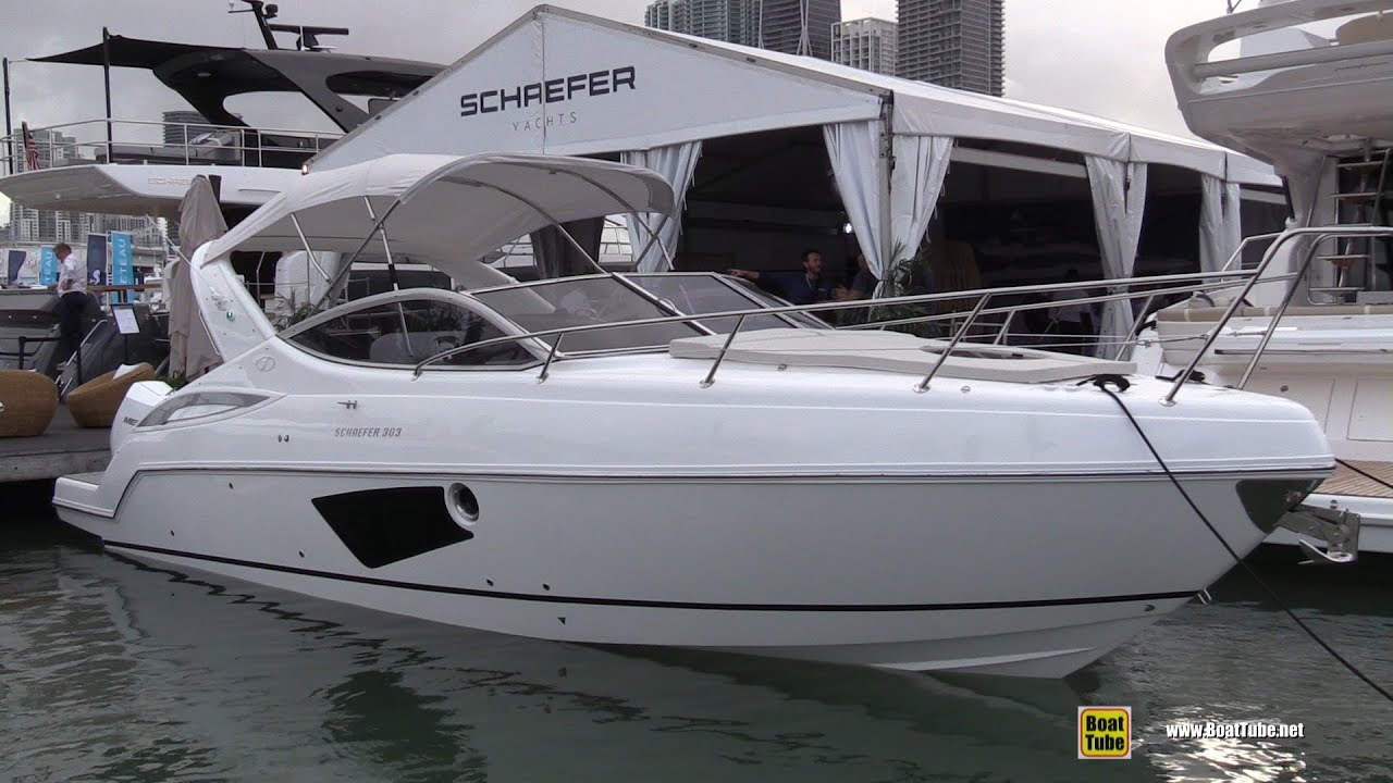 Schaefer 303 Motor Yacht - Walk Through Tour - 2022 Miami Boat Show