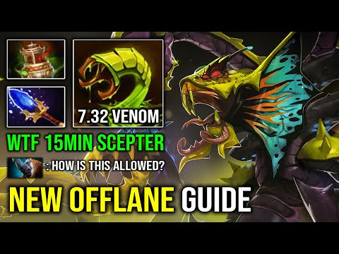 NEW 7.32 Offlane Venomancer Tips | 15Min Scepter Poison Nova 100% Annoying Slow Dota 2