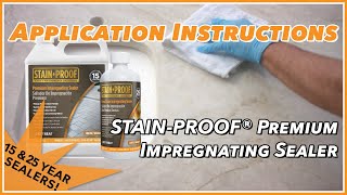 Dry Treat Stain Proof Application Instructions