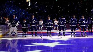 Lightning fans belt U.S. anthem ahead of Game 7