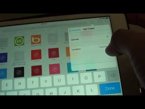 iPad Mini iOS 7: How to Create New Bookmark Folder on...