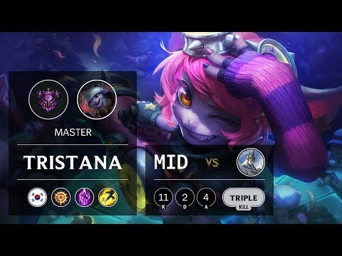 Tristana Mid vs Galio - KR Master Patch 9.18